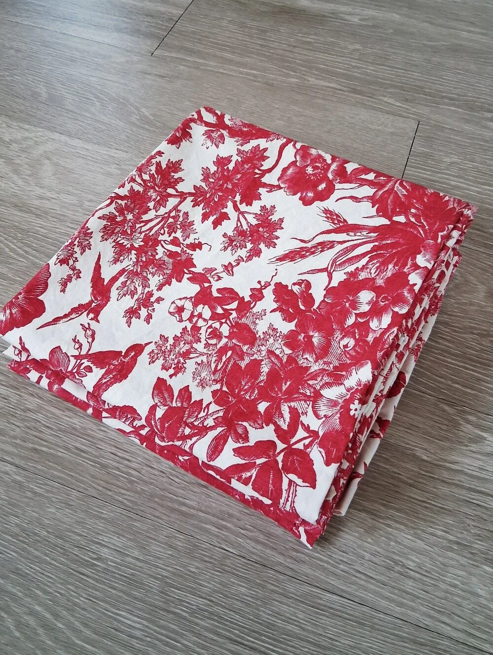 Pottery Barn Sorrel Red Floral Toile Pillow Shams Set Of 4 King